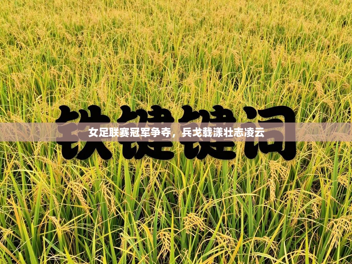 女足联赛冠军争夺，兵戈载漾壮志凌云  第1张